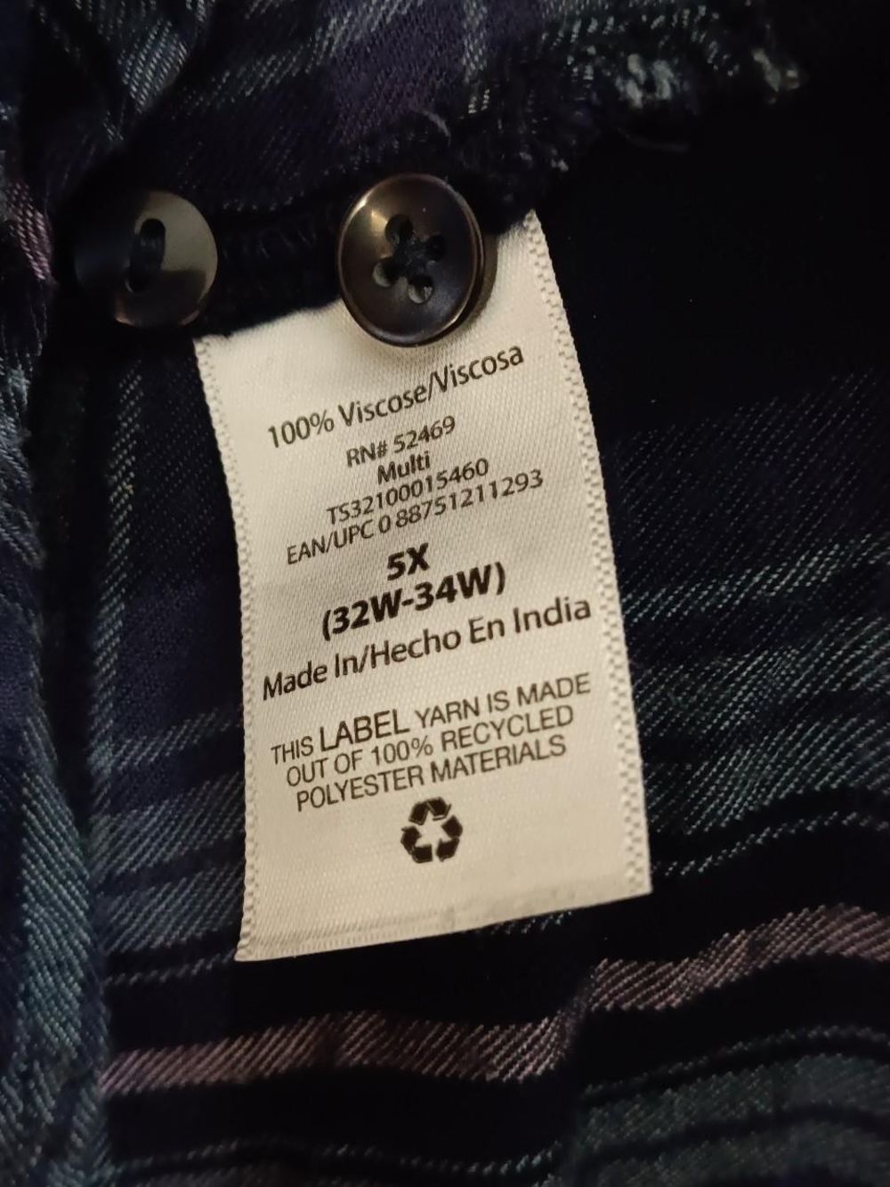 Terra & Sky Navy and Light Blue Plaid Shirt - Picture 4 of 6